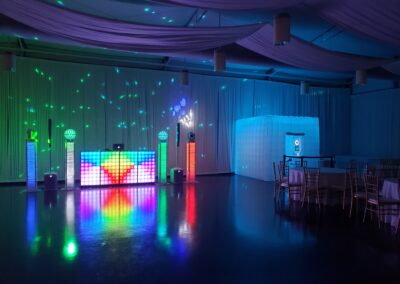 LED background and dancefloor
